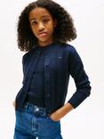 Tommy Hilfiger Kids' Cotton Pointelle Cardigan, Dark Night Navy
