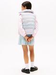 Tommy Hilfiger Kids' Quilted Striped Gilet, Multi Purple
