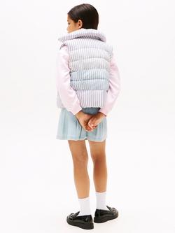 Tommy Hilfiger Kids' Quilted Striped Gilet, Multi Purple - view 2, 