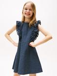 Tommy Hilfiger Kids' Cotton Seersucker Ruffle Dress