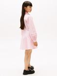 Tommy Hilfiger Kids' Cotton Long Sleeved Shirt Dress, Light Pink