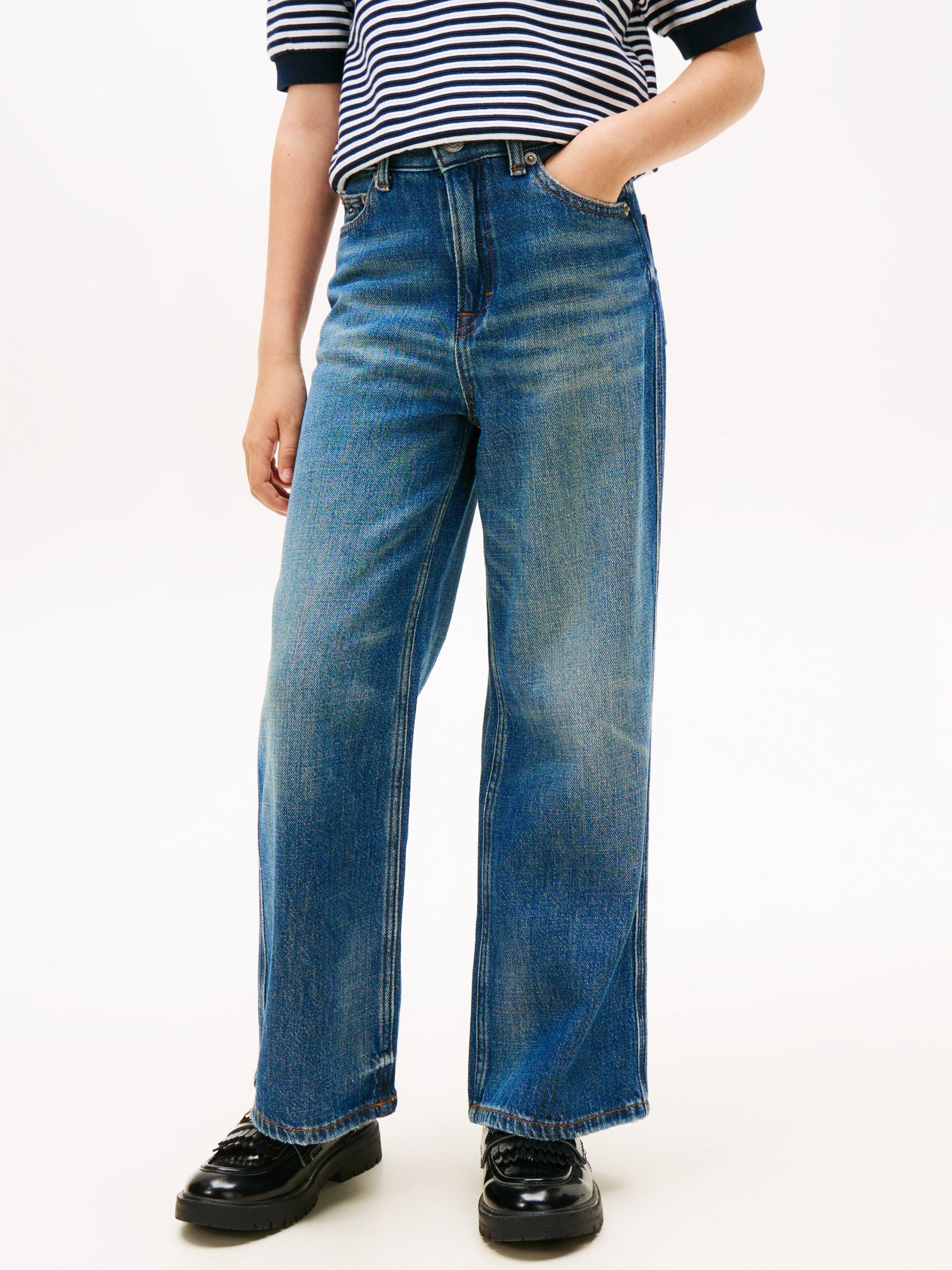 Product image 1 of 5, which shows Tommy Hilfiger Kids' Bootcut Jeans, Island Blue, 4 years
