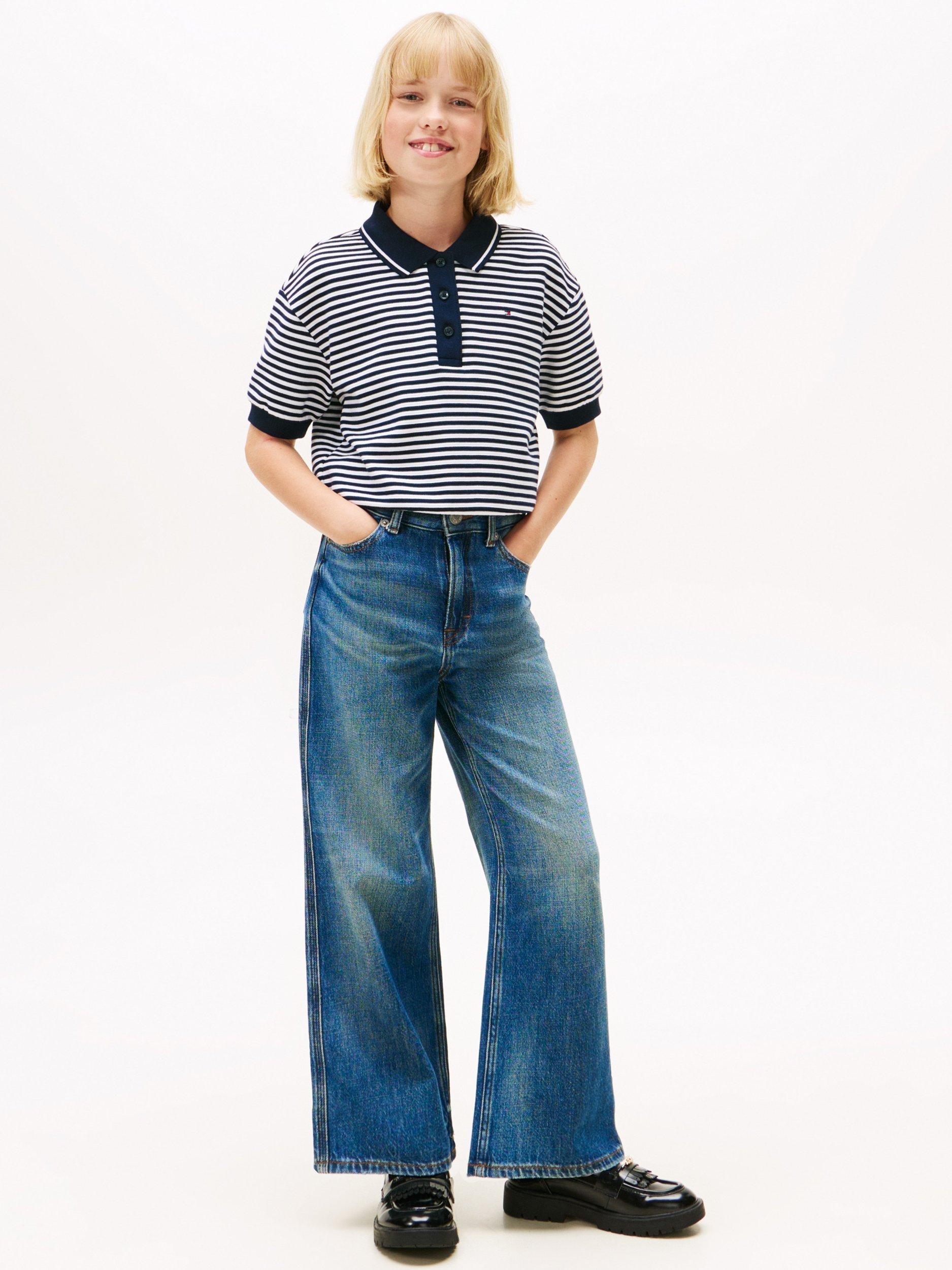 Product image 3 of 5, which shows Tommy Hilfiger Kids' Bootcut Jeans, Island Blue, 4 years