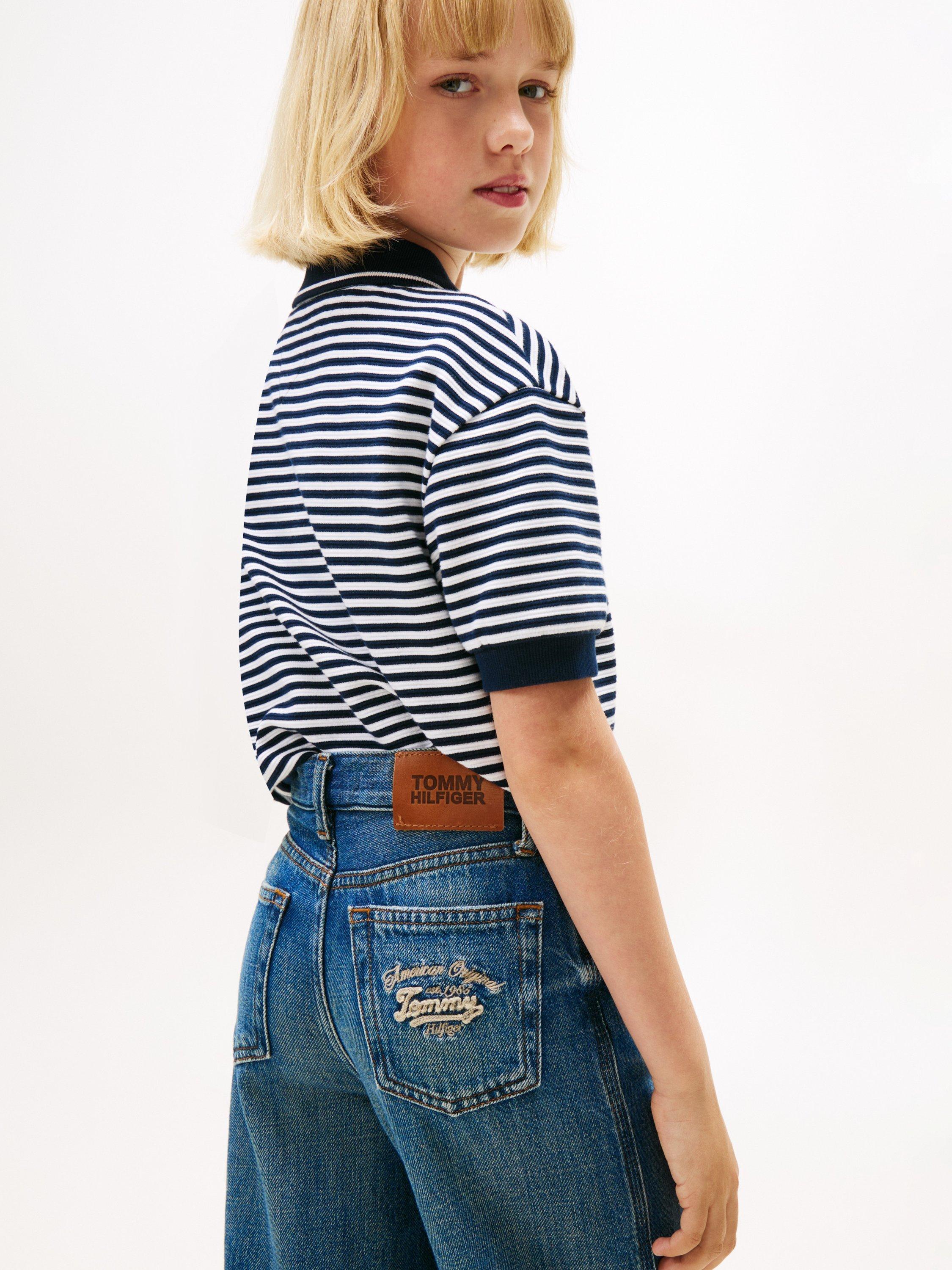 Product image 4 of 5, which shows Tommy Hilfiger Kids' Bootcut Jeans, Island Blue, 4 years