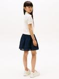 Tommy Hilfiger Kids' Cotton Short Sleeved Polo Shirt, Ivory Petal