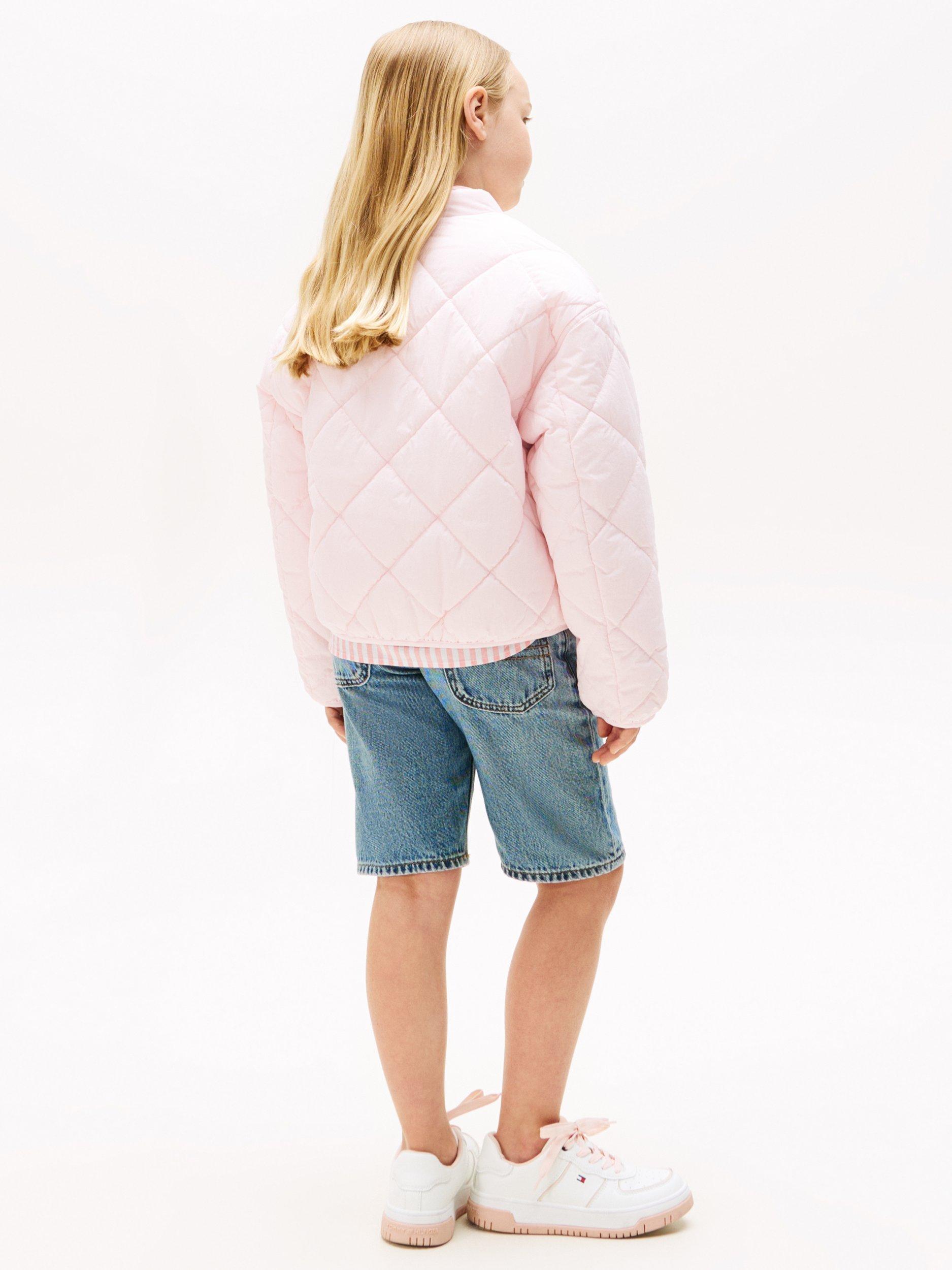 Product image 2 of 6, which shows Tommy Hilfiger Kids' Relaxed Quilted Jacket, Light Pink, 14 years