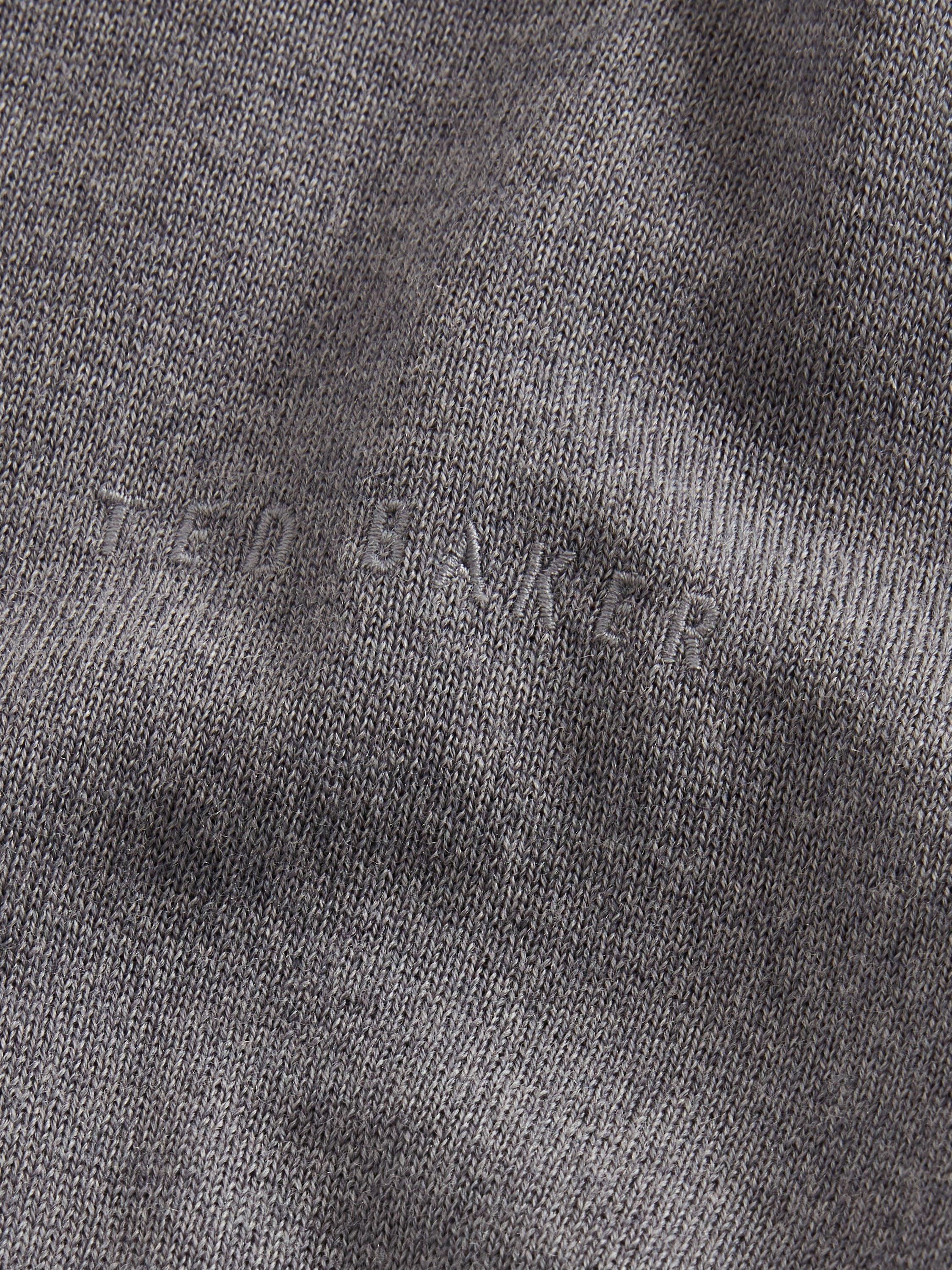 Product image 7 of 7, which shows Ted Baker Clouden Wool High Half Zip Neck Jumper, Mid Grey, S