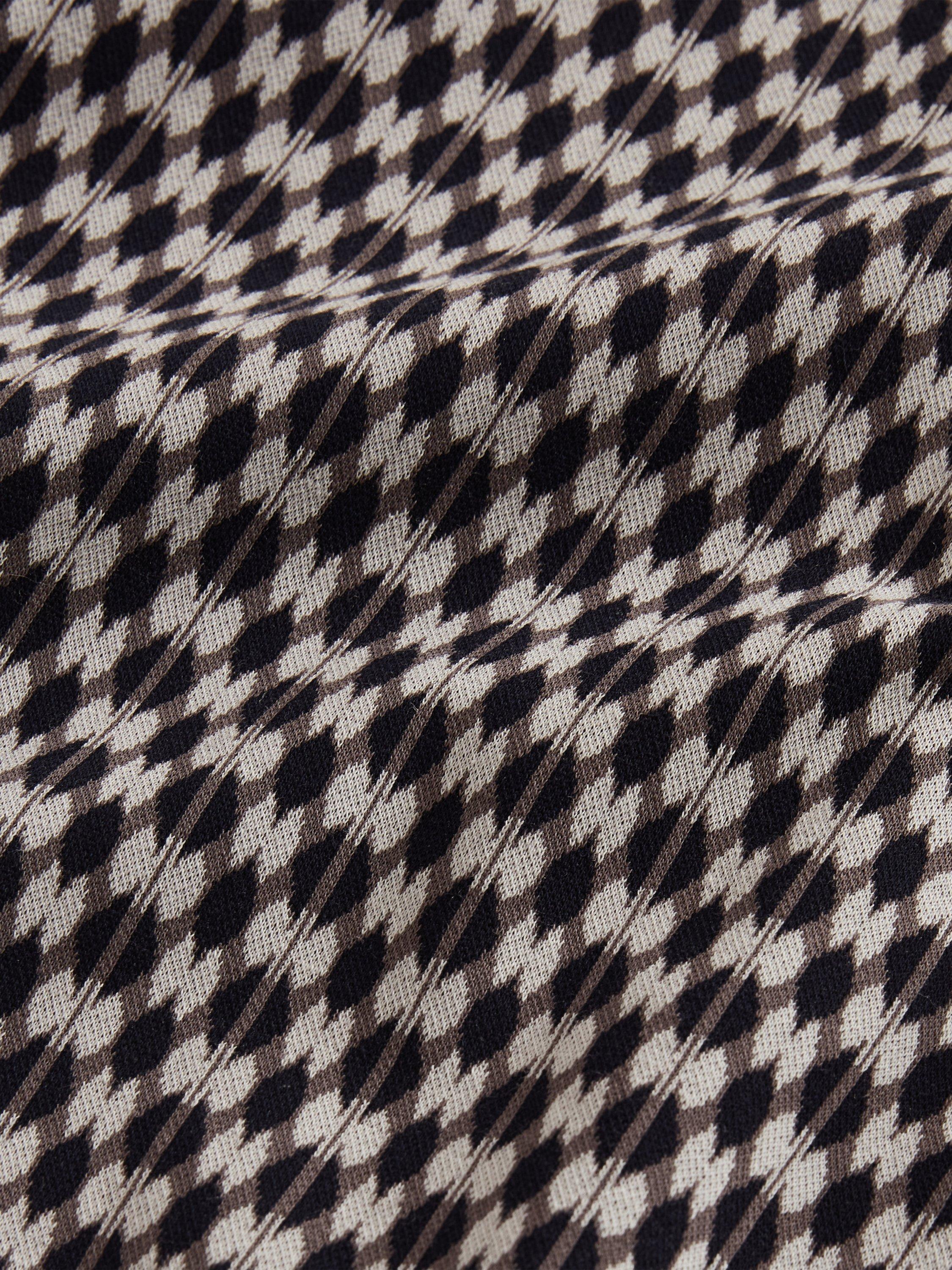 Product image 7 of 7, which shows Ted Baker Ernist Cotton Geometric Pattern Short Sleeve Polo Shirt, Navy, S