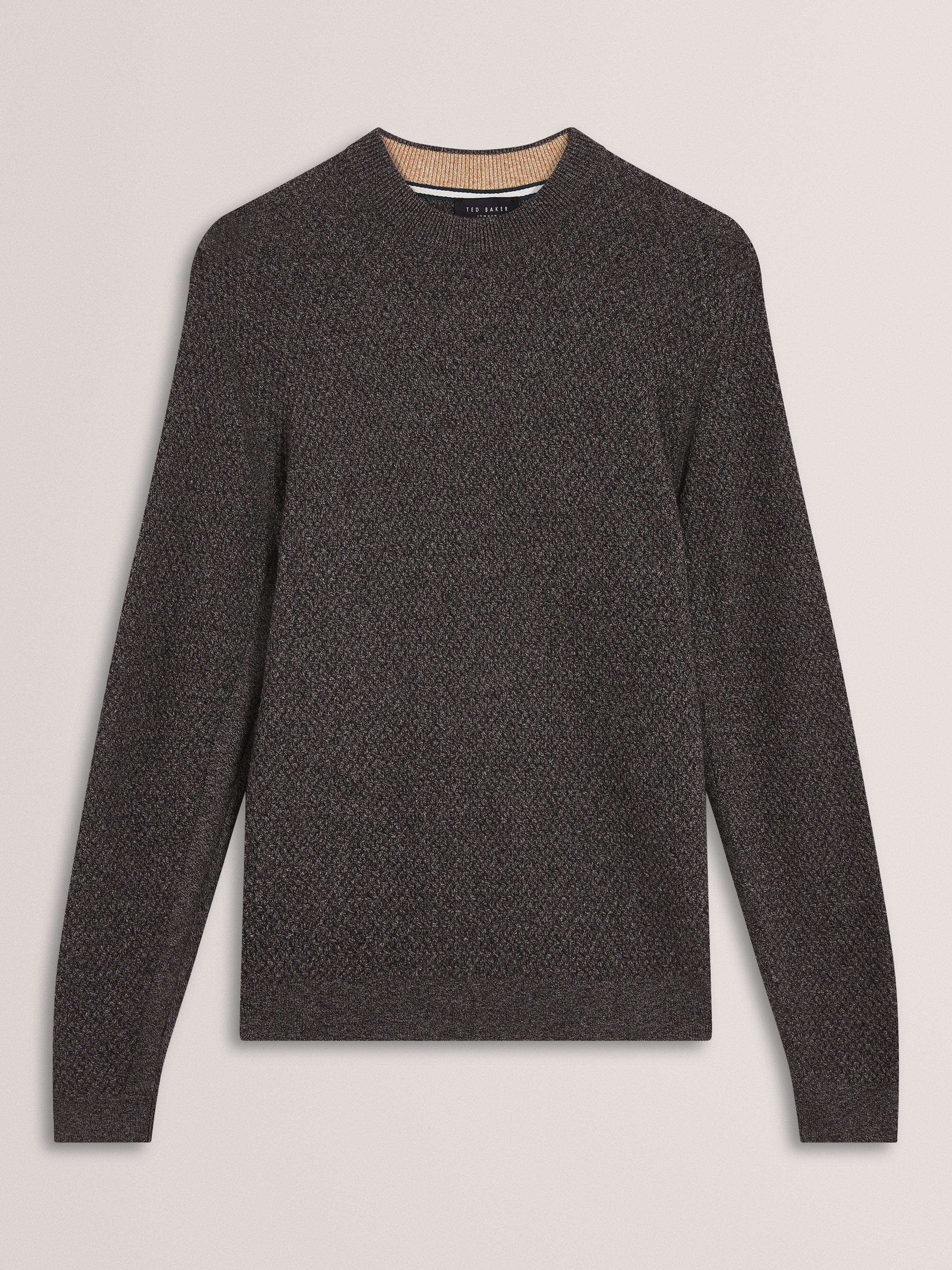 Product image 6 of 7, which shows Ted Baker Monya Cotton Blend Crew Neck Jumper, Mid Grey, S