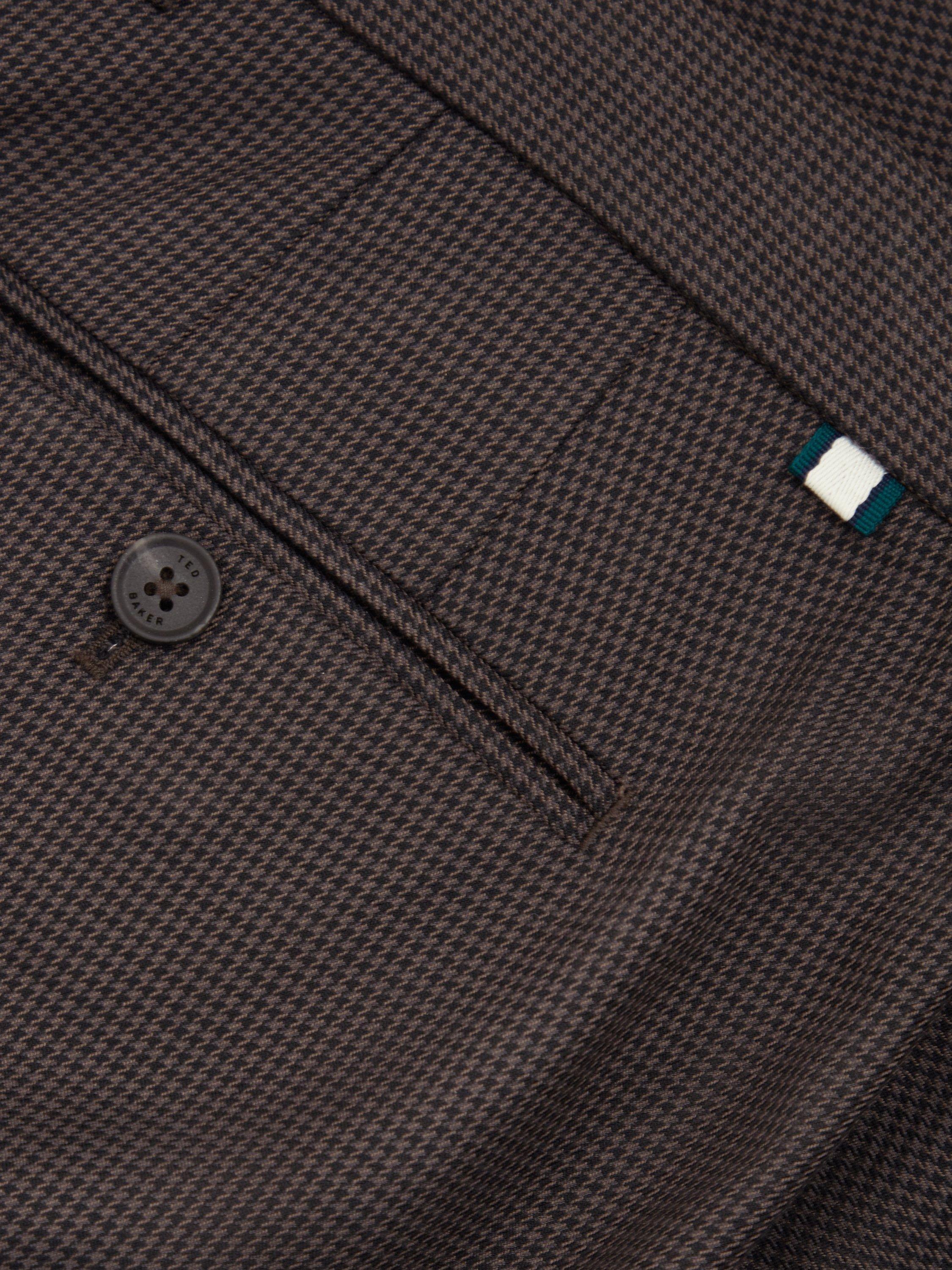 Product image 7 of 7, which shows Ted Baker Brunit Straight Leg Chino Trousers, Grey, S