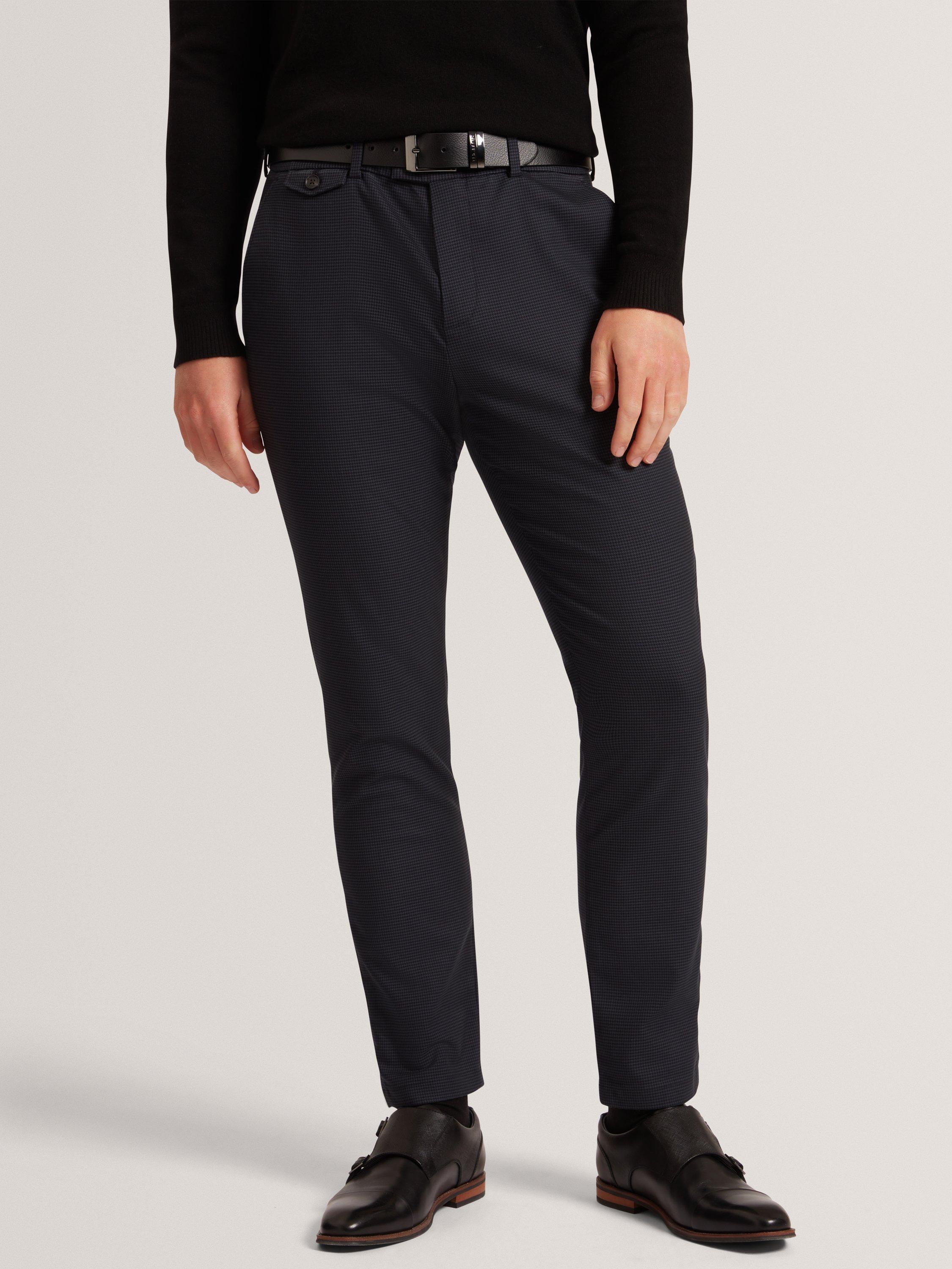 Product image 2 of 7, which shows Ted Baker Brunit Straight Leg Chino Trousers, Navy, S