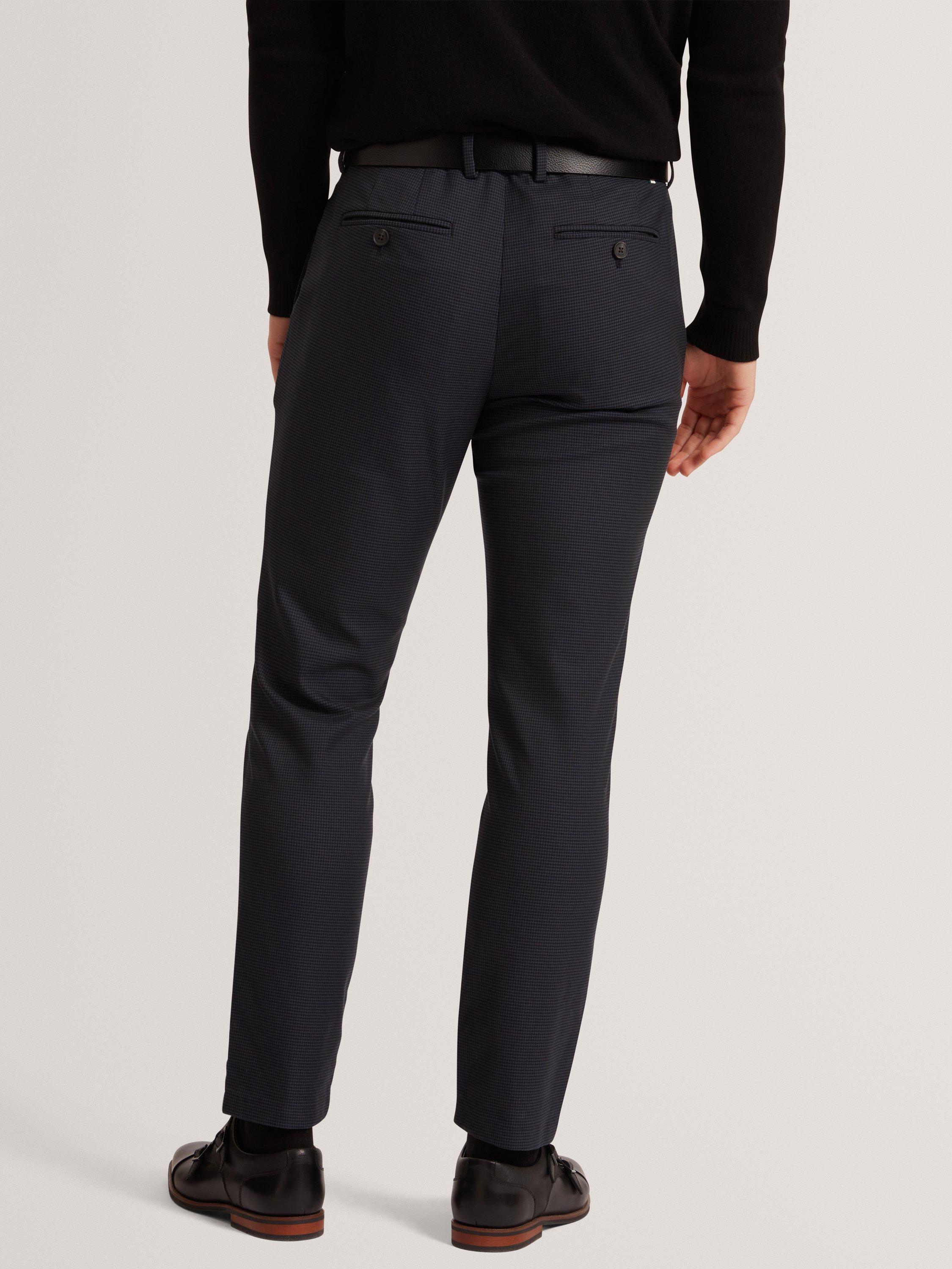 Product image 3 of 7, which shows Ted Baker Brunit Straight Leg Chino Trousers, Navy, S