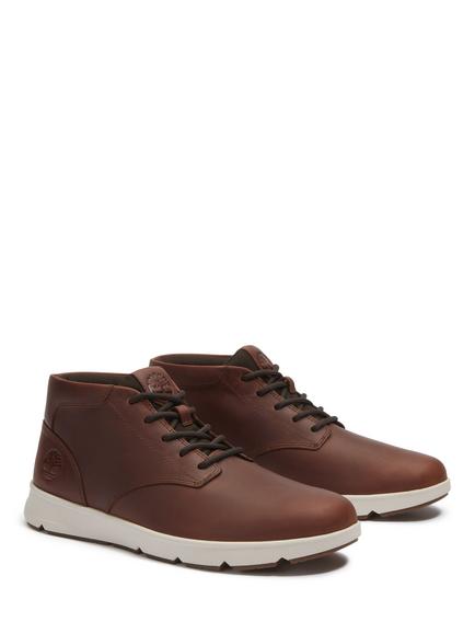 Timberland Parker Street Lace Up Leather Shoes - view 2, Rust