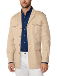 Hackett London Safari Block Overshirt, Sand Beige