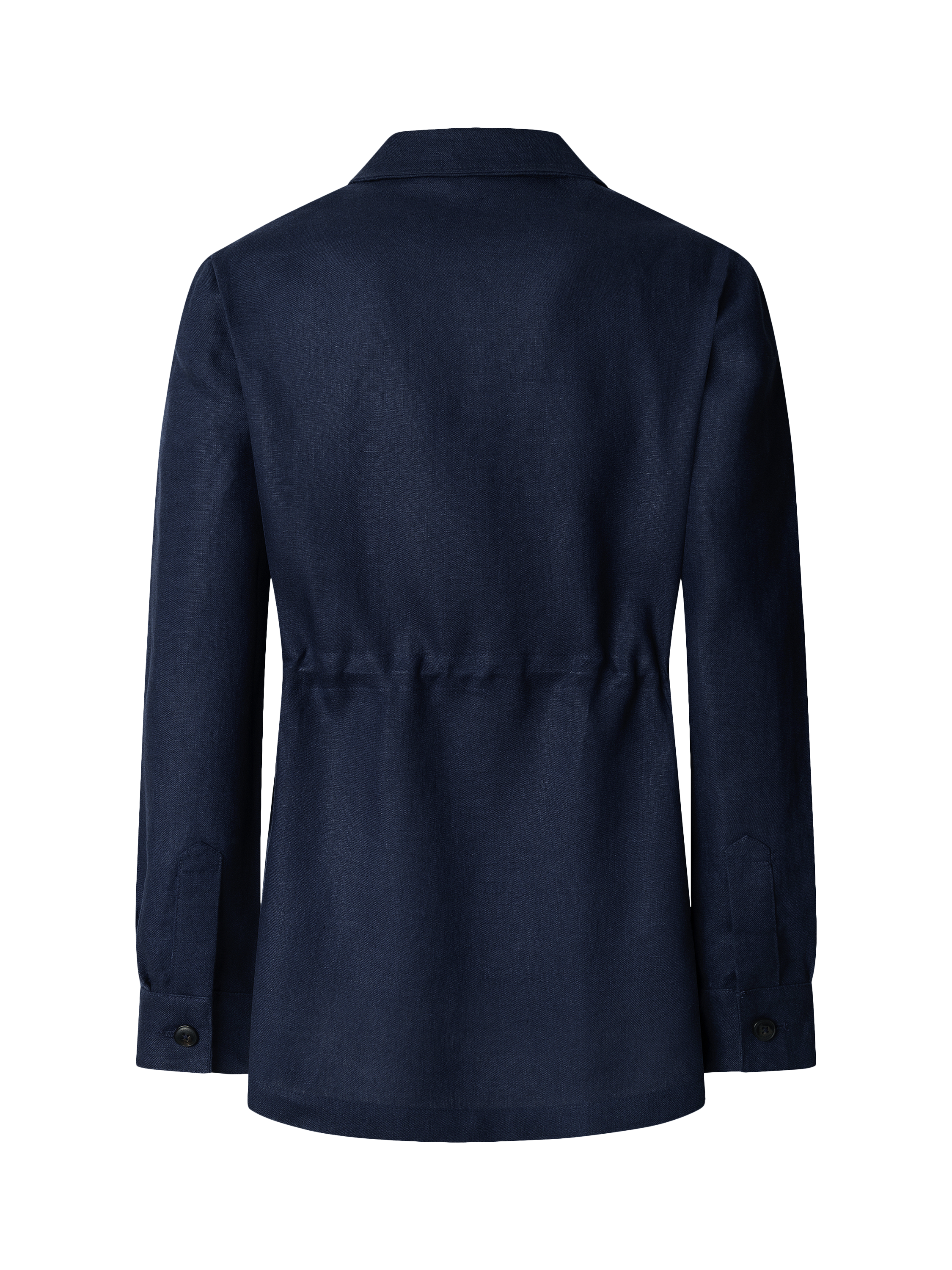 Product image 7 of 7, which shows Hackett London Linen Teba Overshirt, Navy, 36
