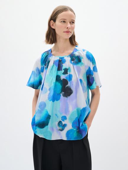 InWear Freyah Watercolour Top, Blue/Multi, Blue/Multi