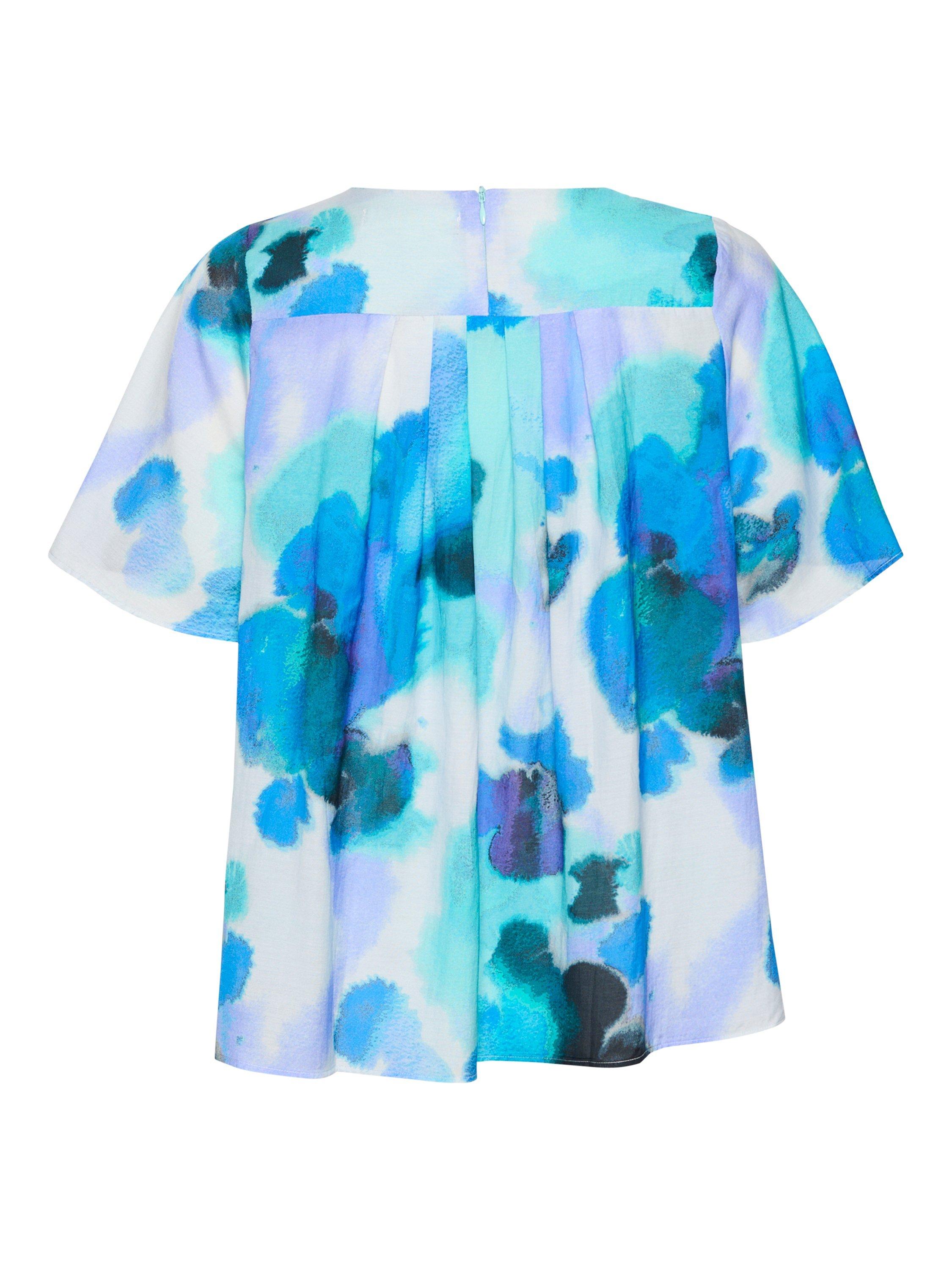 Product image 6 of 6, which shows InWear Freyah Watercolour Top, Blue/Multi, 8