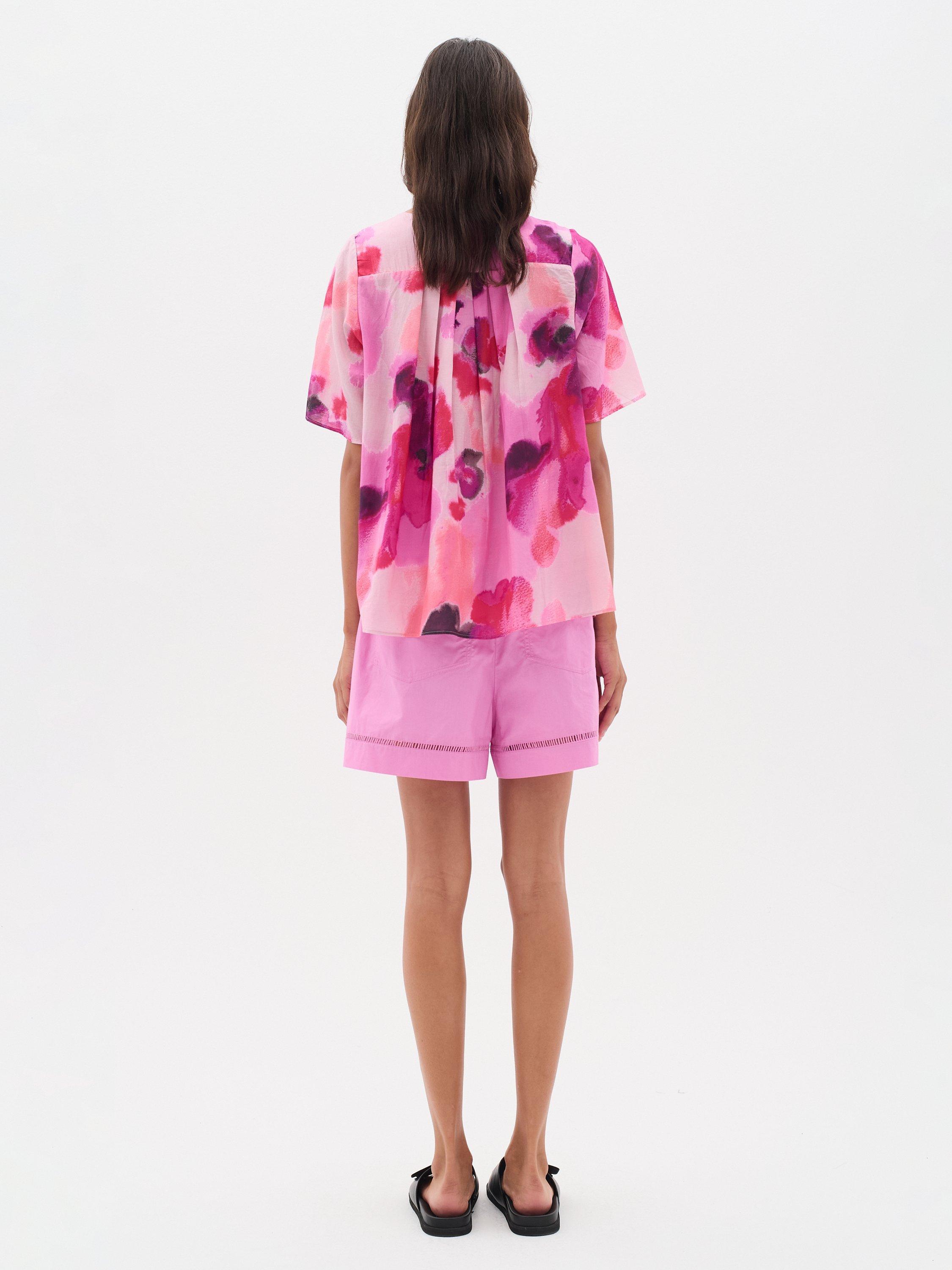 Product image 2 of 6, which shows InWear Freyah Watercolour Top, Pink/Multi, 8