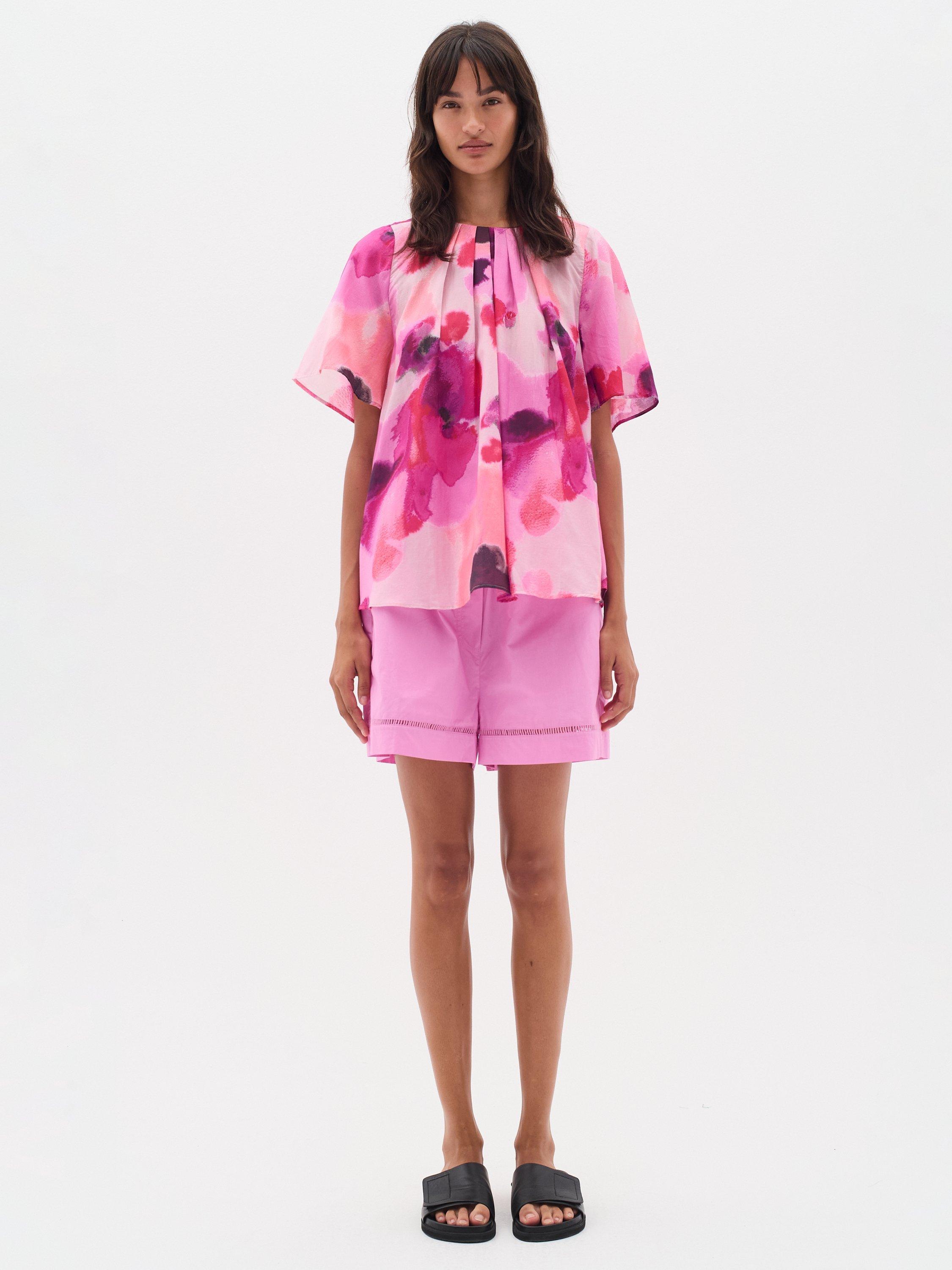 Product image 3 of 6, which shows InWear Freyah Watercolour Top, Pink/Multi, 8