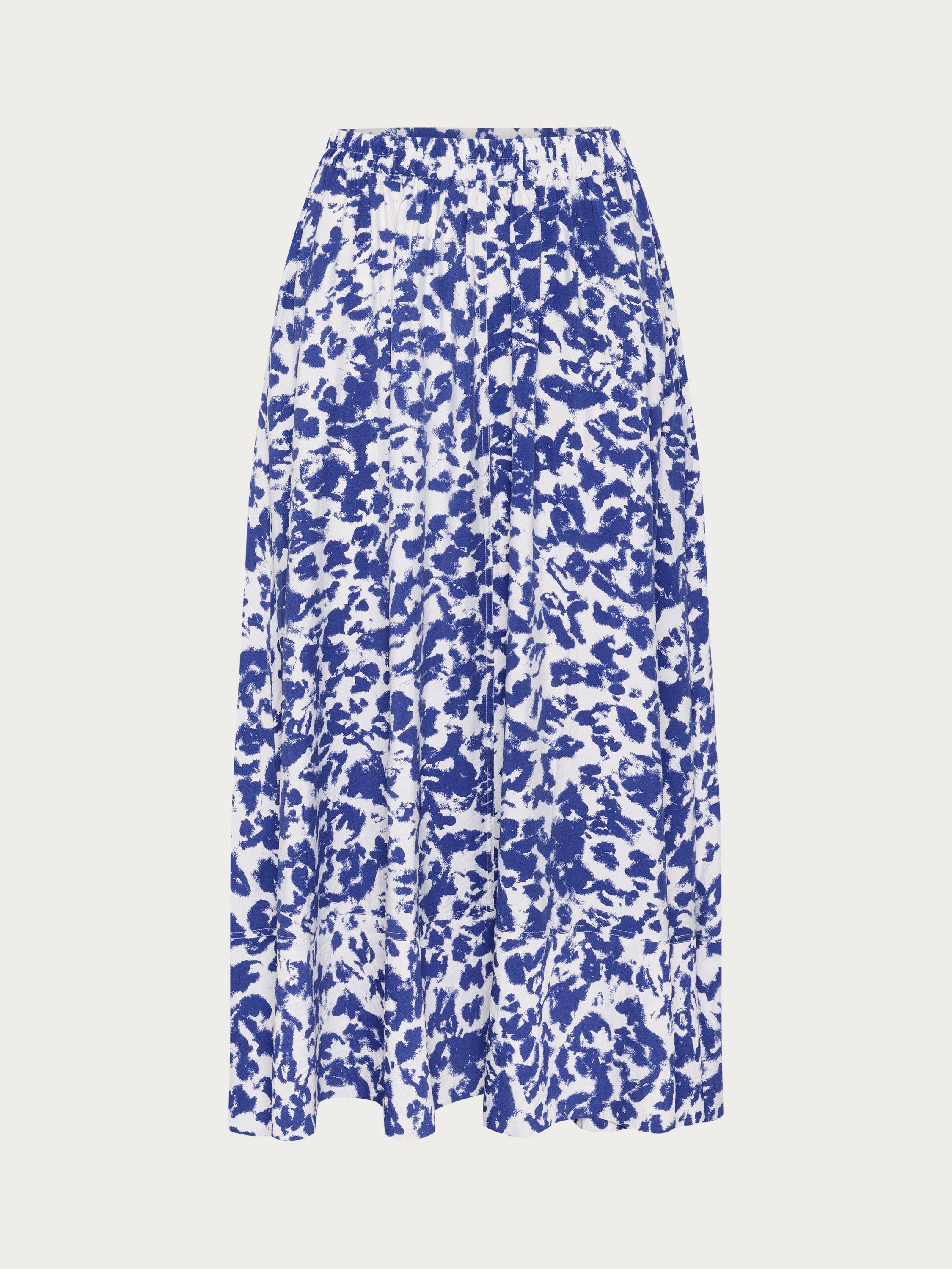 Product image 4 of 5, which shows InWear Faye Abstract Midi Skirt, Blue/Multi, 8