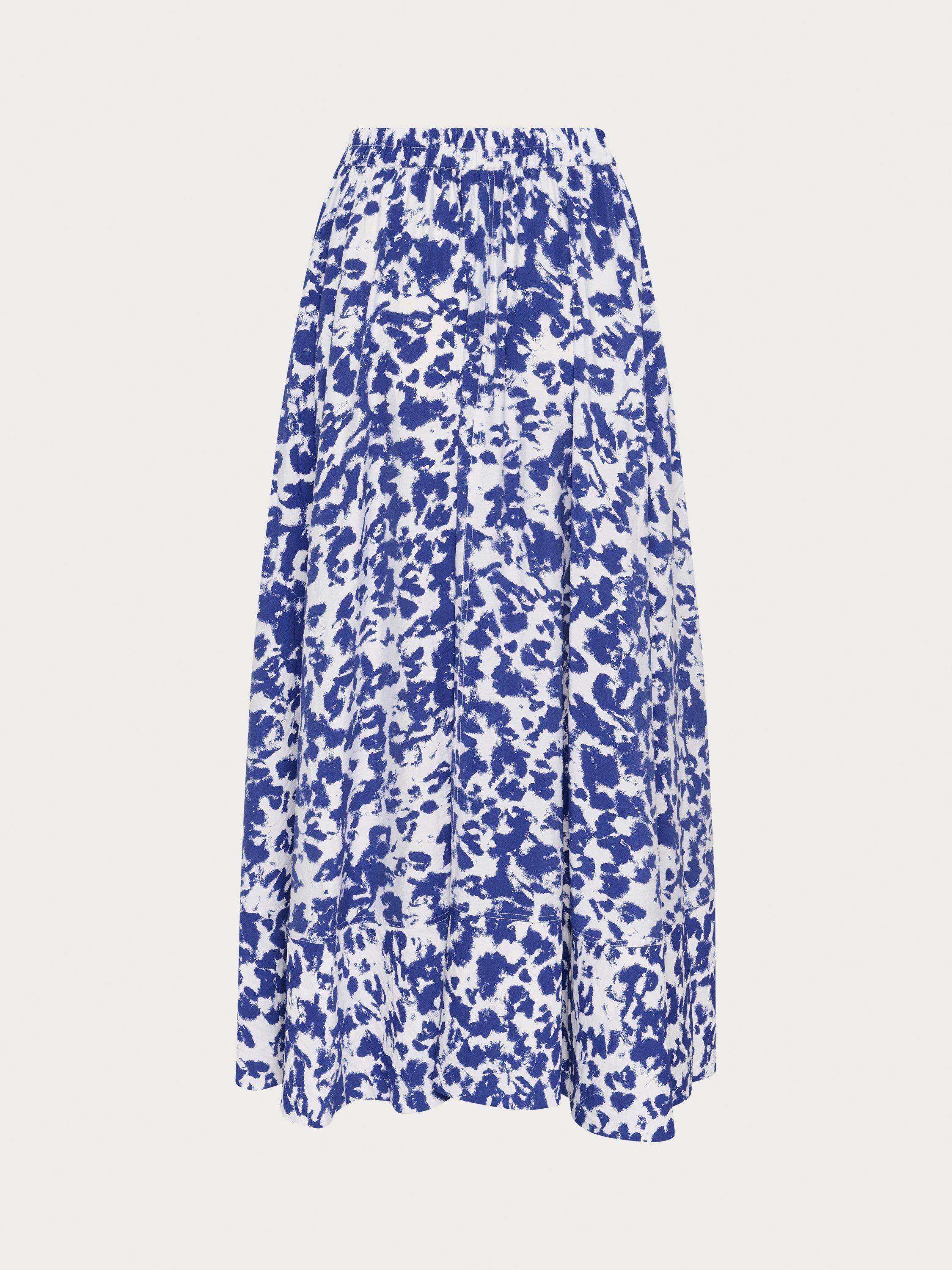 Product image 5 of 5, which shows InWear Faye Abstract Midi Skirt, Blue/Multi, 8