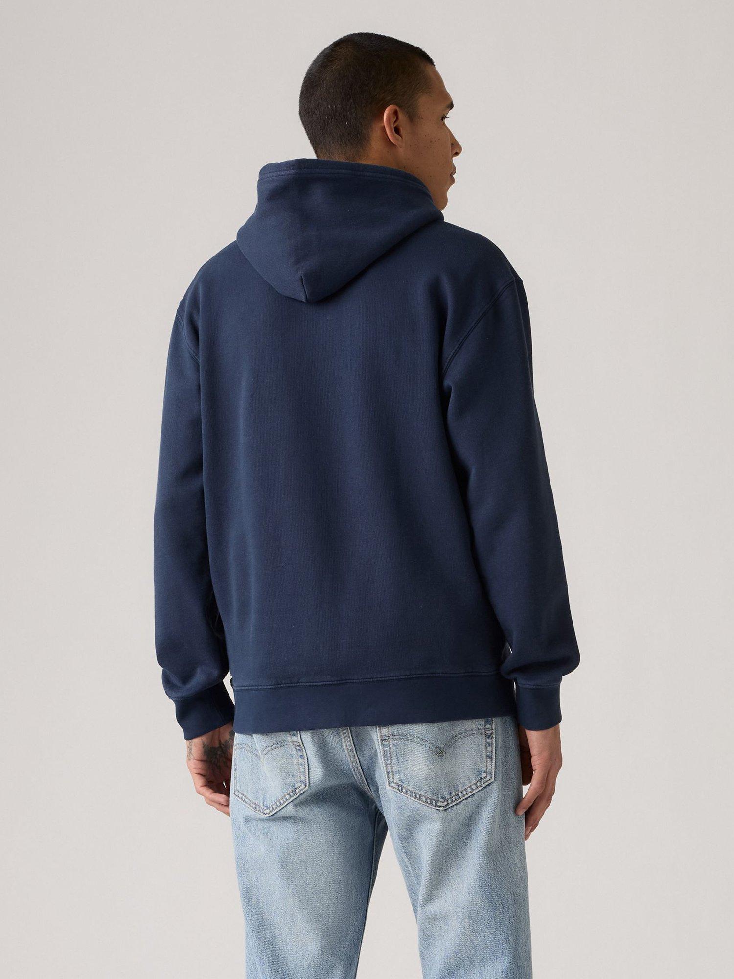 Product image 2 of 3, which shows Levi's Cotton Blend Round Neck Hoodie, Navy Blazer, S