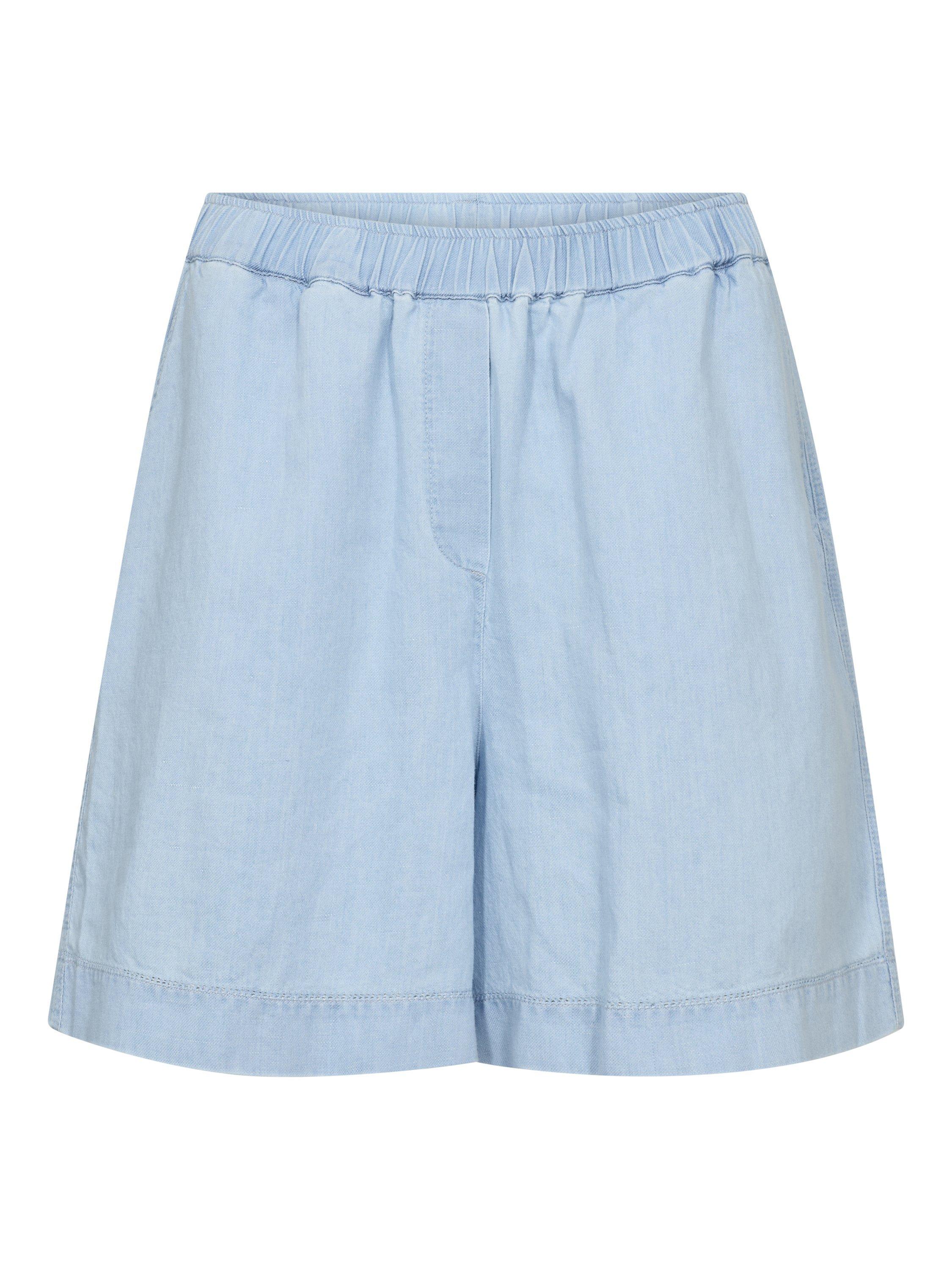 Product image 1 of 2, which shows MOS MOSH Emmi Denim Shorts, Light Blue, L