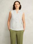 Hobbs Sasha Jersey Sleeveless Shirt, Ivory