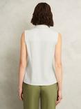 Hobbs Sasha Jersey Sleeveless Shirt, Ivory