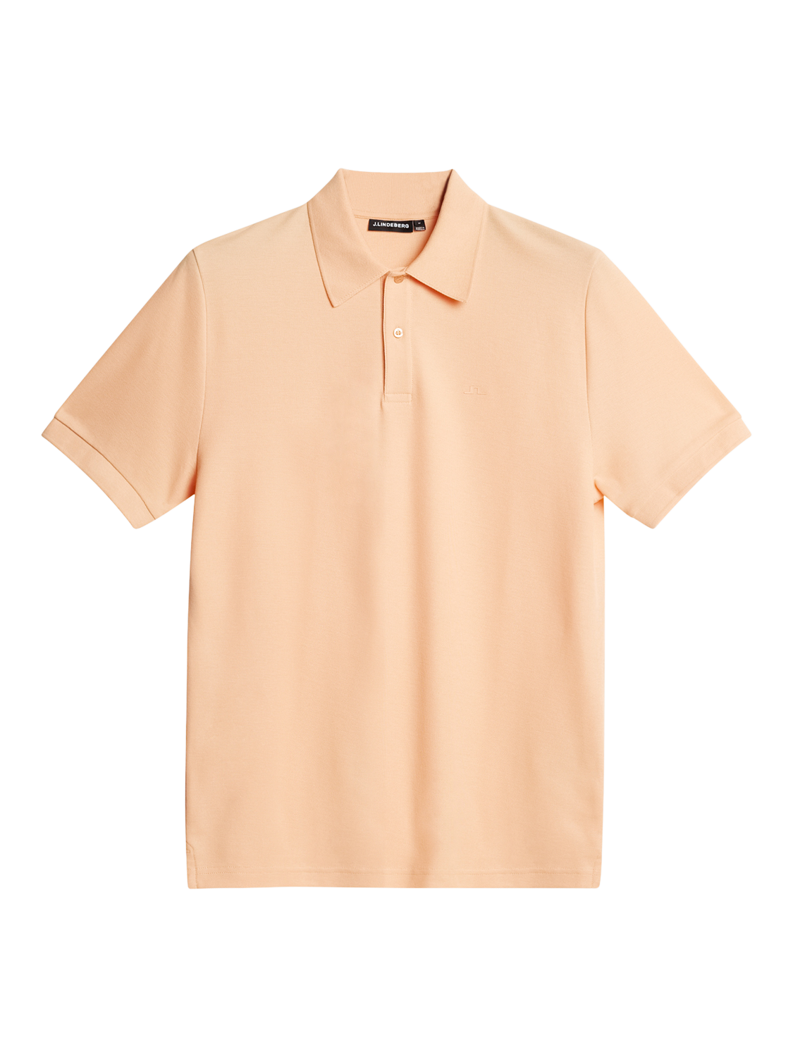 Product image 1 of 1, which shows J.Lindeberg Rudy Cotton Slim Fit Short Sleeve Polo Shirt, Mid Orange, S