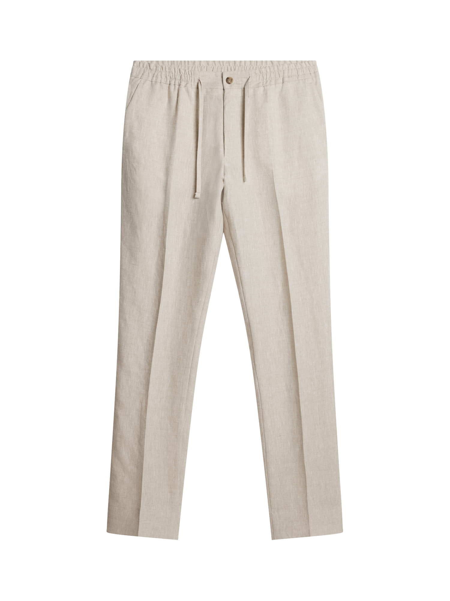 Product image 1 of 1, which shows J.Lindeberg Soren Drape Linen Trousers, Natural Cream, 30