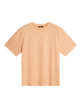 J.Lindeberg Parcy Organic Cotton Regular Fit Short Sleeve Logo T-Shirt, Mid Orange