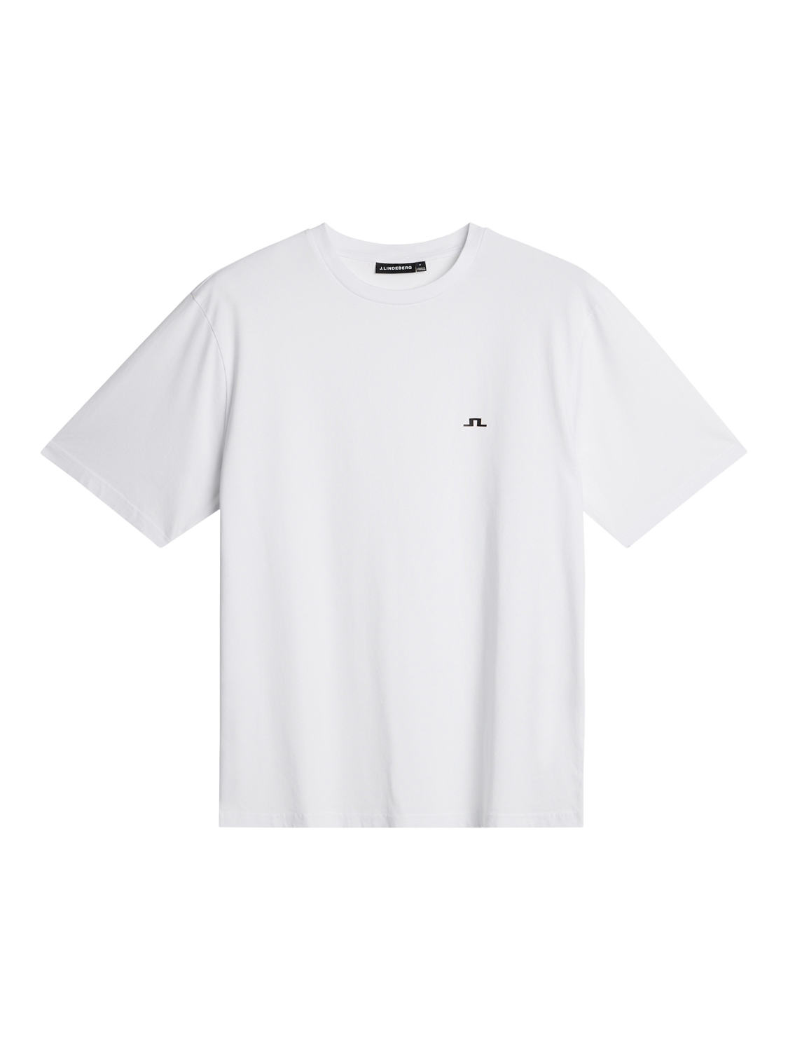 Product image 1 of 1, which shows J.Lindeberg Parcy Organic Cotton Regular Fit Short Sleeve Logo T-Shirt, White, S