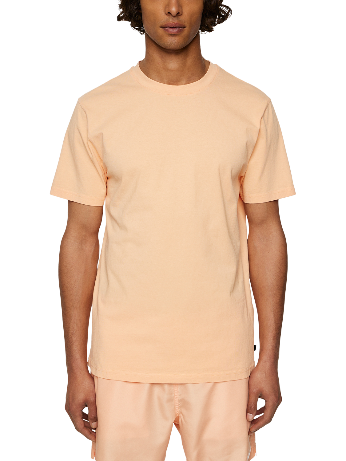 Product image 1 of 5, which shows J.Lindeberg Sid Cotton Basic T-Shirt, Mid Orange, L