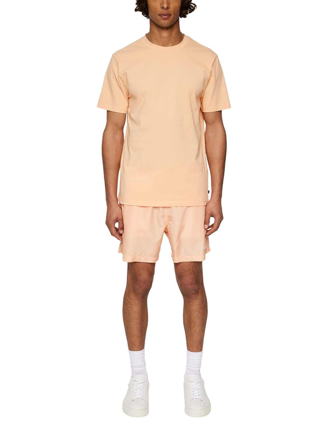 Product image 3 of 5, which shows J.Lindeberg Sid Cotton Basic T-Shirt, Mid Orange, L