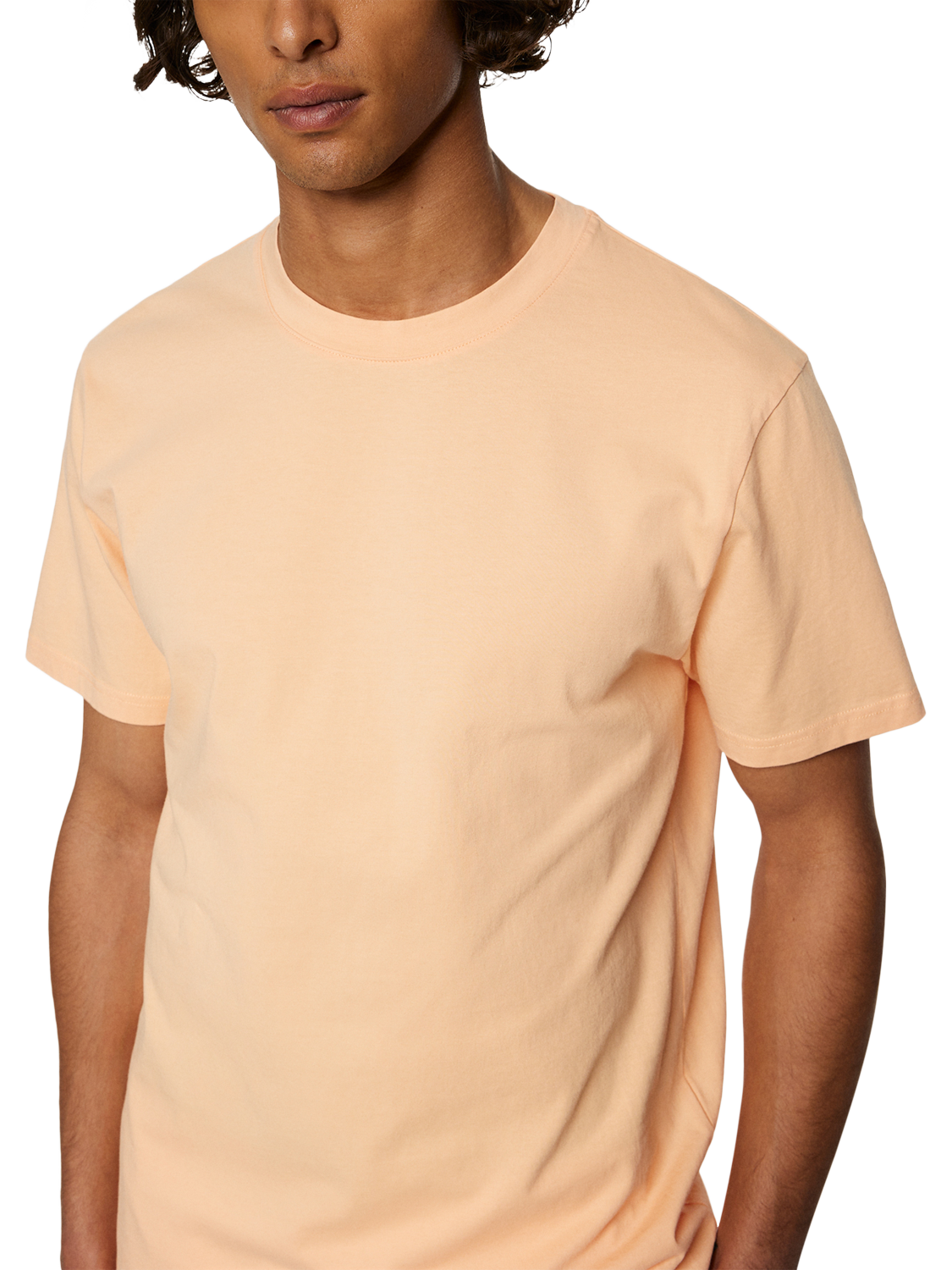 Product image 4 of 5, which shows J.Lindeberg Sid Cotton Basic T-Shirt, Mid Orange, L