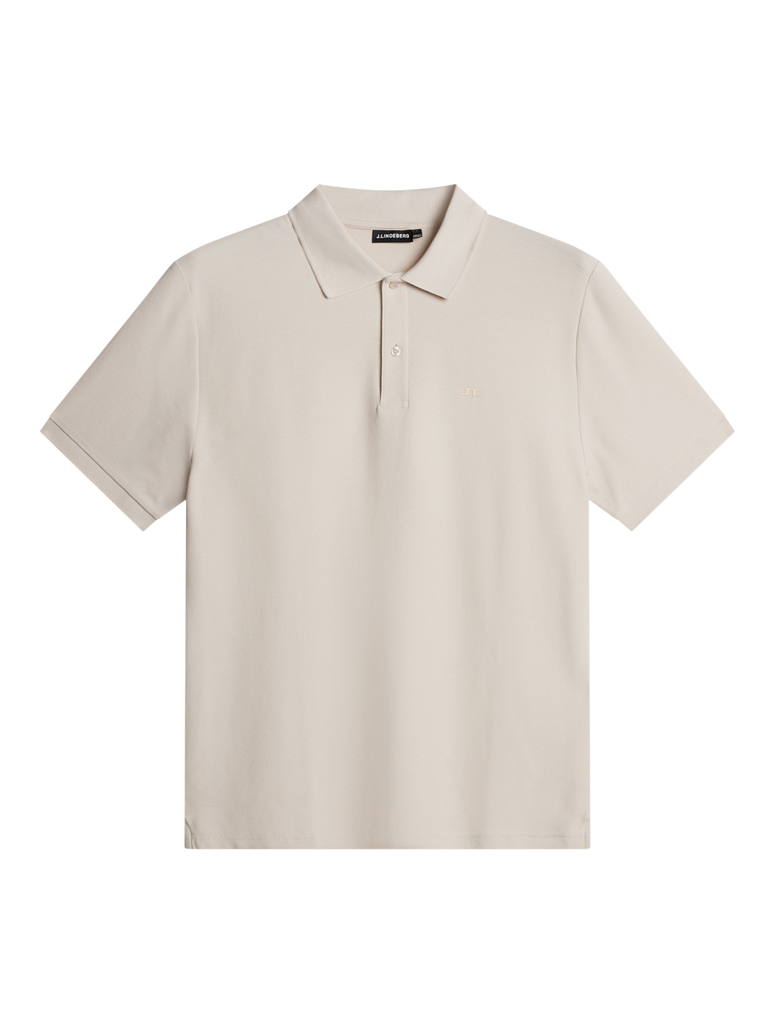 Product image 1 of 1, which shows J.Lindeberg Rudy Cotton Slim Fit Short Sleeve Polo Shirt, Natural Cream, S