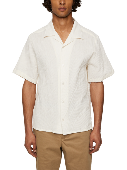 J.Lindeberg Donso Cotton Blend Regular Fit Shirt, Natural Cream, Natural Cream