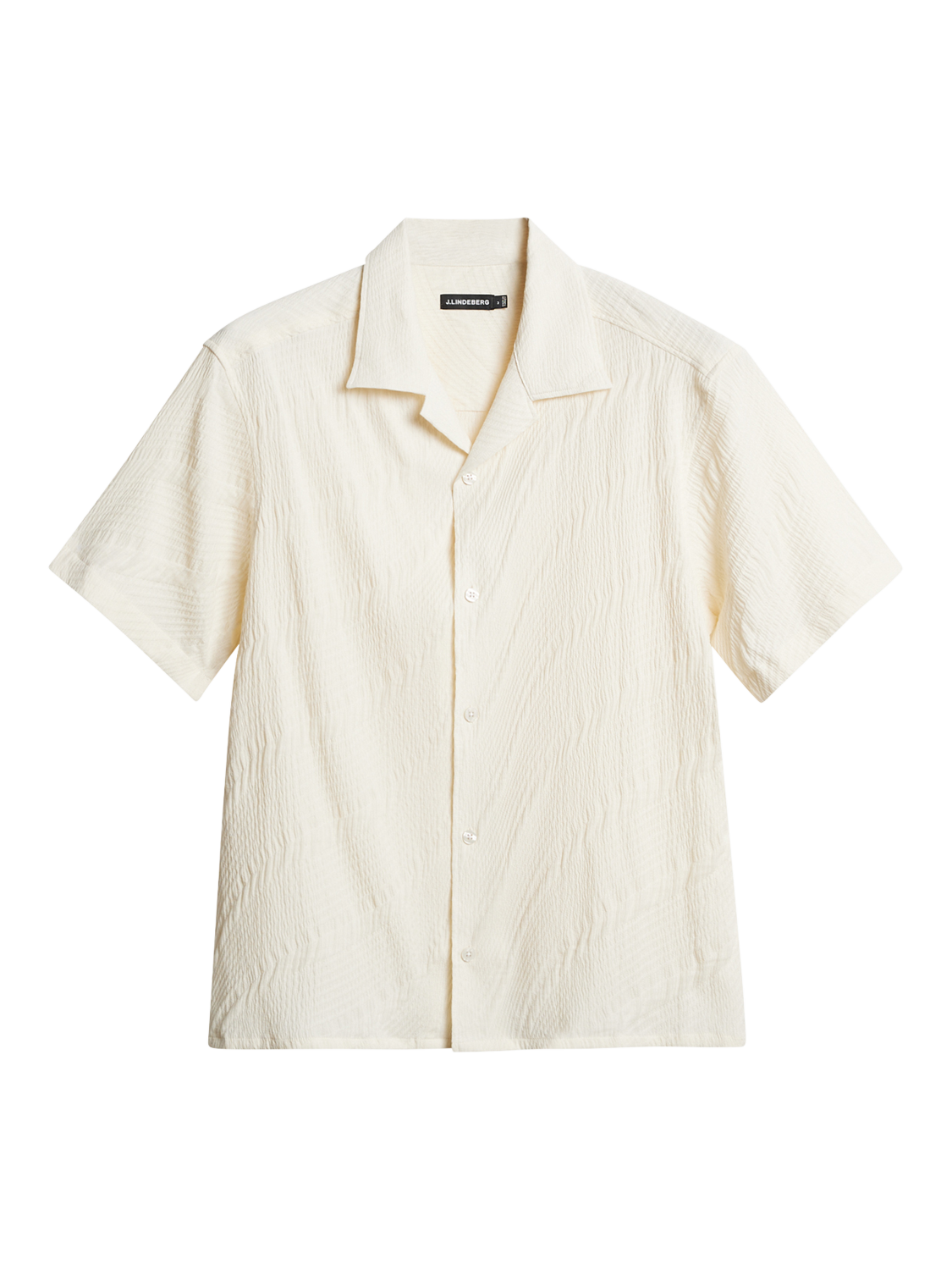 Product image 5 of 5, which shows J.Lindeberg Donso Cotton Blend Regular Fit Shirt, Natural Cream, L