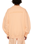 J.Lindeberg Callan Cotton Logo Sweatshirt, Mid Orange