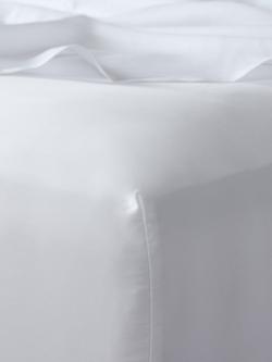 Bedfolk Luxe Cotton Deep Fitted Sheets, Snow