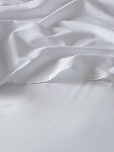 Bedfolk Luxe Cotton Deep Fitted Sheets - view 2, Snow