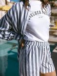 Chelsea Peers Striped Pyjama Shorts, Blue/White
