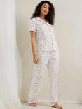 Chelsea Peers Ditsy Rose Short Pyjama Set, White/Multi