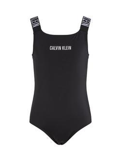 Calvin Klein Kids' Logo Swimming Costume, Pvh Black, Pvh Black