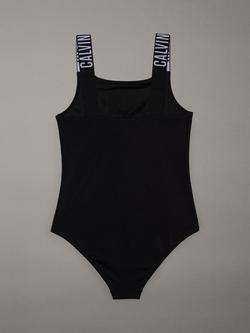 Calvin Klein Kids' Logo Swimming Costume, Pvh Black - view 2, Pvh Black