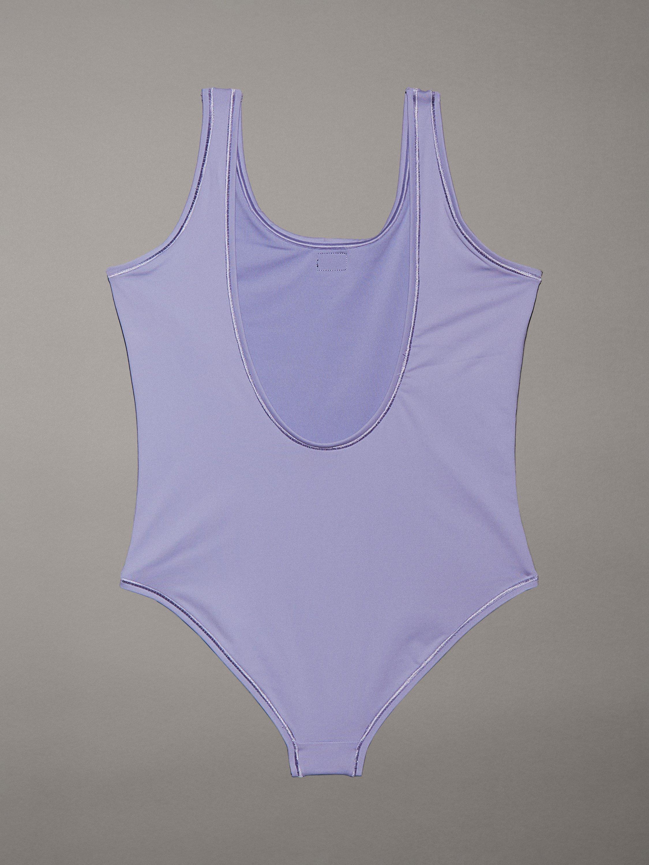 Product image 2 of 2, which shows Calvin Klein Kids' CK Monogram Swimsuit, Persian Violet, 8-10 years