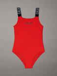 Calvin Klein Kids' Intense Power Swimsuit, Flaming Chili