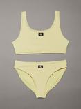 Calvin Klein Kids' CK Monogram Bikini Set, Elfin Yellow