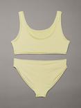 Calvin Klein Kids' CK Monogram Bikini Set, Elfin Yellow